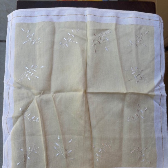 Other - Embroidered yellow napkins